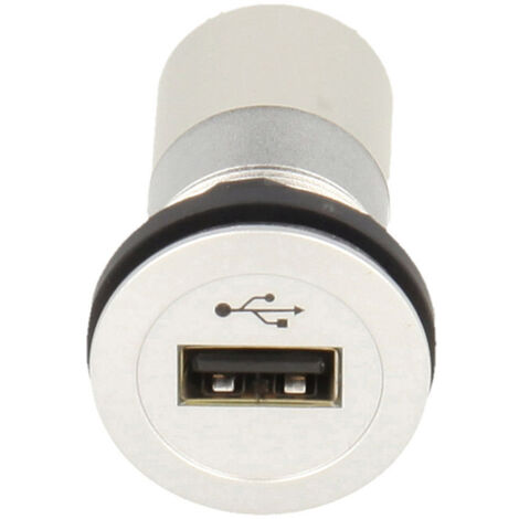 USB-Einbaubuchsen 2.0 Buchse, Einbau  mit LED-Farbring: Blau RRJUSBAAB Schlegel Inhalt: 1 St.