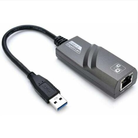 USB-Ethernet-Adapter, USB 3.0 auf RJ45 Ethernet-Adapter, 1000 Mbit/s LAN-Netzwerkadapter, kompatibel mit Windows 10/8.1/8/7/Vista/XP, Mac OS 10.6 und höher, Linux FLITI