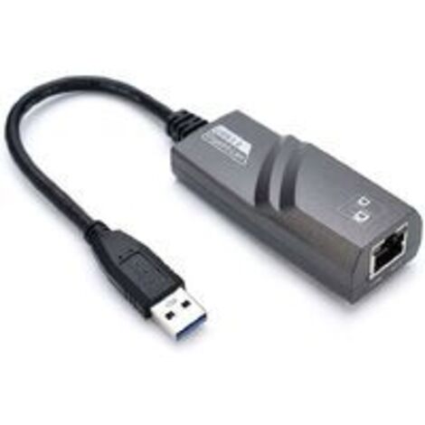 USB-Ethernet-Adapter, USB 3.0 auf RJ45 Ethernet-Adapter, Netzwerk 1000 Mbit/s LAN-Adapter, kompatibel mit Windows 10/8.1/8/7/Vista/XP, Mac OS 10.6 und höher, Schwarz