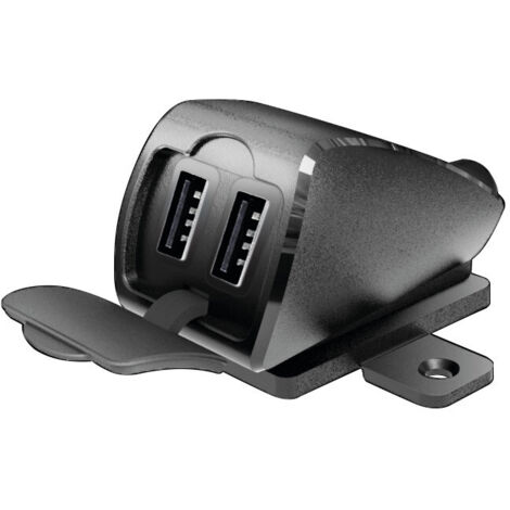 Usb-Fix Trek 2, doppio caricatore usb resistente all’acqua, fissaggio con viti o biadesivo - Ultra Fast Charge - 5400 mA - 12/24V