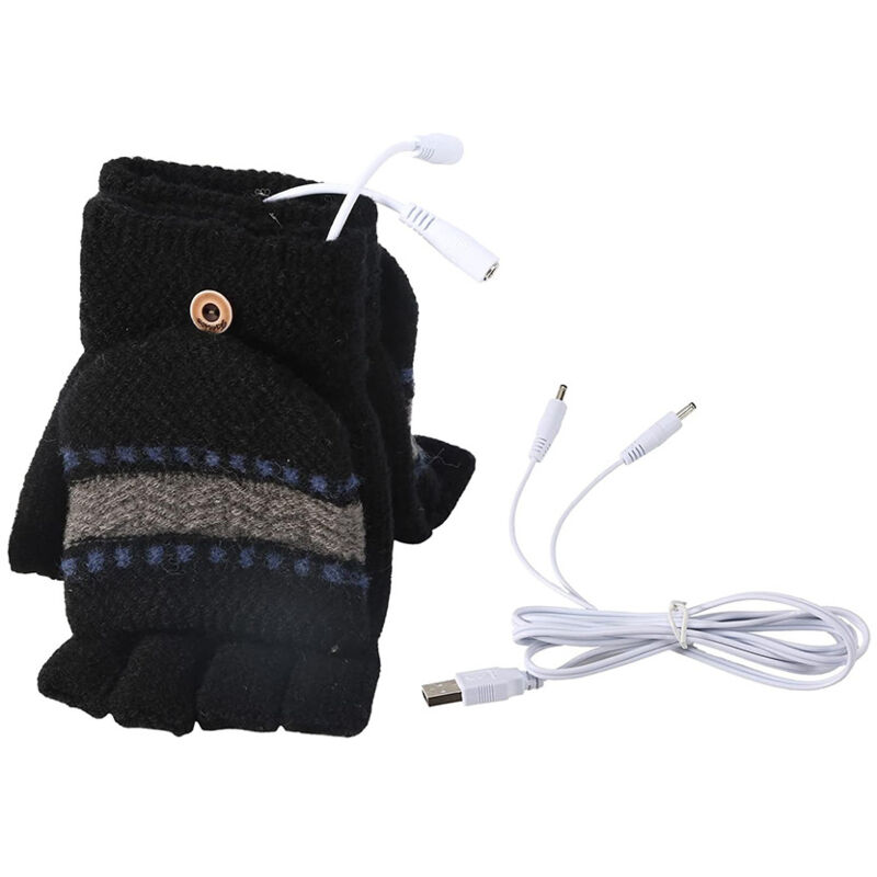 USB Heated Gloves for Women Men, Full Finger & Half Finger Mittens, Winter Hand Warmer, Laptop Gloves