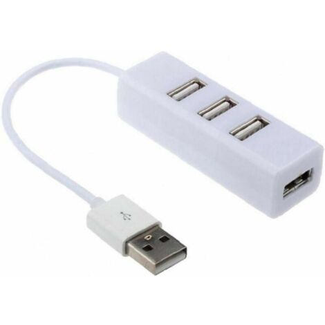 USB Hub USB 2.0 4 en 1 multiport Hub de Charge Connexion Carte Adaptateur Lecteur Hub USB 1pc Blanc-