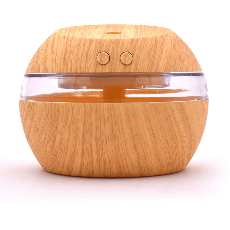 

USB humidificador aceite difusor de aroma fresco de 300 ml fabricante de la niebla luces LED luz de la noche, de madera ligera