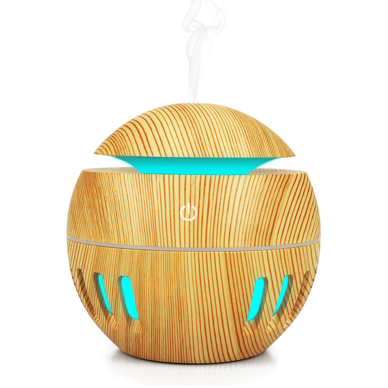 

USB humidificador de aire del aroma del difusor del aceite frio fabricante de la niebla, de madera clara, 2 #