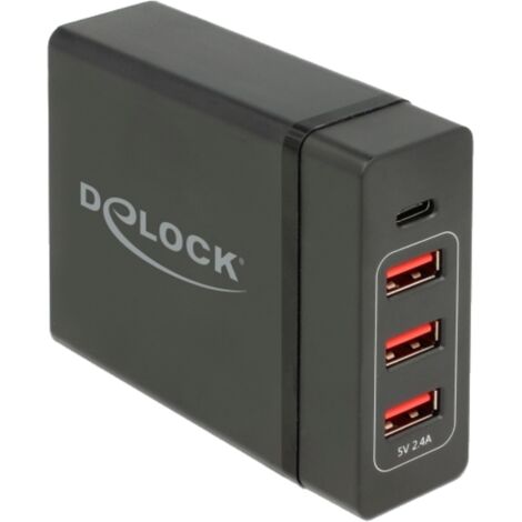 USB Ladegerät 1x USB-C PD + 3x USB-A, 60 Watt Stromquelle: Steckdose