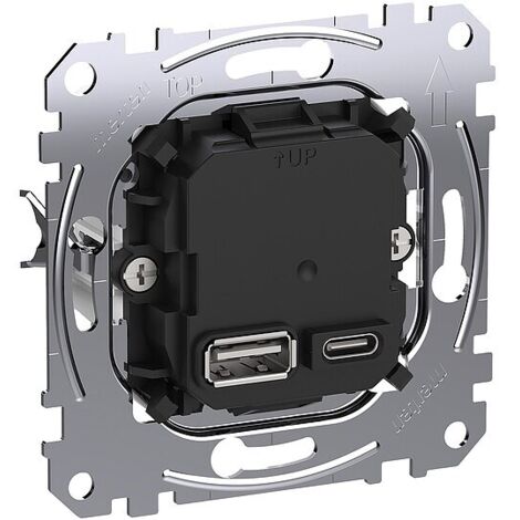 USB Ladestation-Einsatz Typ A+C, 45 W Ladeleistung mit Power-Delivery-Technologie
