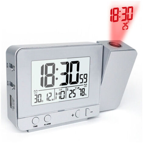 USB-Ladeuhr 3531 Neutral Silber Wecker - Silber