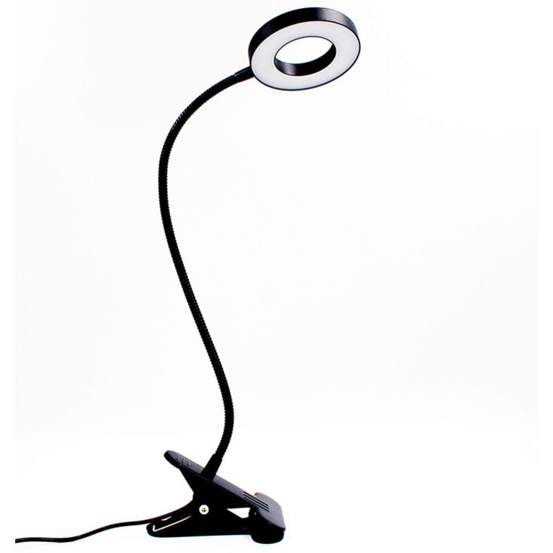 Fitags - usb Lampe de Bureau à Pince, 3 Modes d'Éclairage &10 Niveaux de Luminosité Lampe Bureau Led usb, Dimmable usb Clip Lampe de Chevet, Flexible