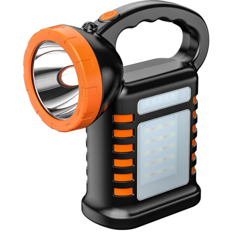 USB Lampe de poche LED rechargeable longue durée de vie compacte et portable Orange