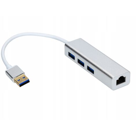 USB-LAN-RJ45-ADAPTER + HUB 3xUSB 3.0 GIGABIT-KARTE