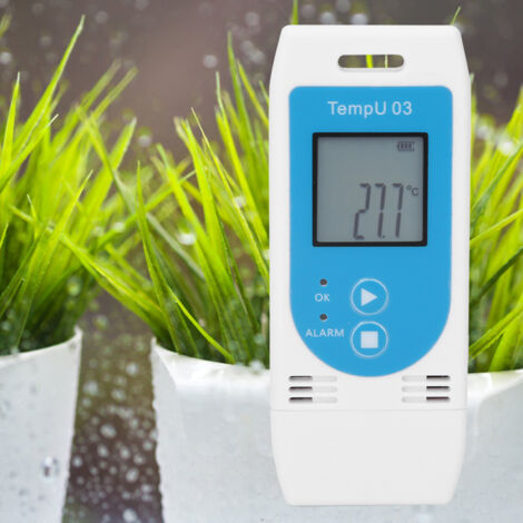USB-LCD-Datenlogger für Temperatur und Luftfeuchtigkeit mit PDF-Export und GPS