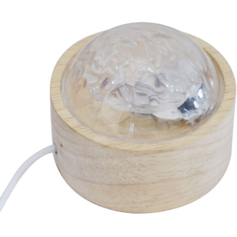USB-LED-Projektionslampe mit dynamischen Wassereffekten für Decke und Wand, Ambiente-Dekoration, 16 Farben, dimmbar und tragbar [9x9x9cm]