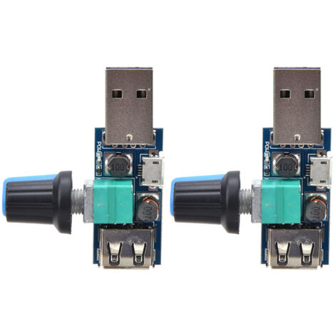 USB-Lüfterdrehzahlregler – 2 einstellbare Einheiten für Büro und Zuhause