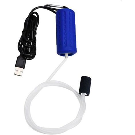 USB Mini Aquarium Air Pump - Silent Oxygen Pump - Energy Saving - Oxygen Bubbler with Dark Blue AQUARIUM WATER PUMP