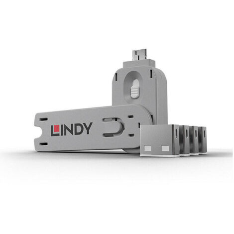 USB PORT LOCKS 4XWHITE+KEY