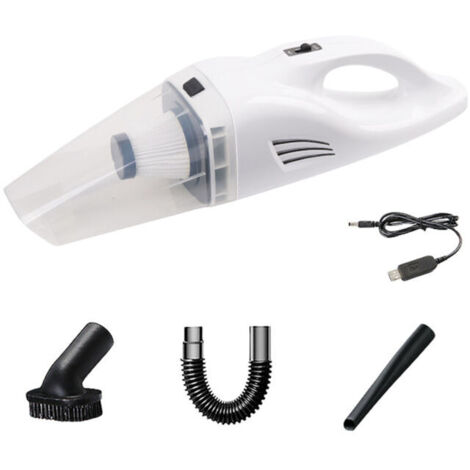 USB Rechargeable Cordless Vacuum Cleaner - White
