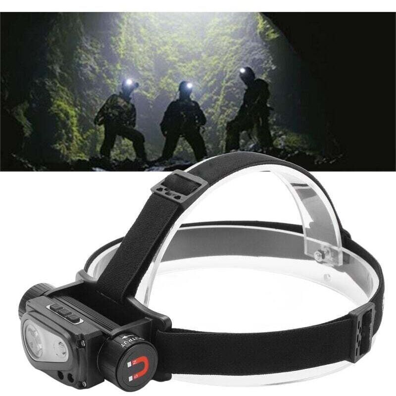 USB rechargeable LED headlamp, induction headlamp for outdoor camping, running, cycling, fishing,