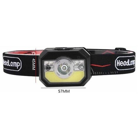 USB rechargeable LED headlamp Kids headlamp, super bright, waterproof mini headlamp, red light for jogging, running, camping, fishing [USB cable included] [energy class A ++]