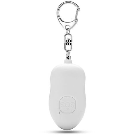 USB rechargeable personal alarm with waterproof LED flashlight, white, 4pcs mcb6V57mm