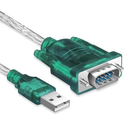 USB RS232 Cable, USB 2.0 Serial DB9 Male Adapter 1.8m, Data Transfer 12Mbps Converter Compatible with Windows 98SE/ME/2000/XP/Vista/WIN7/8 for PC Modems Barcode Scanners Printers