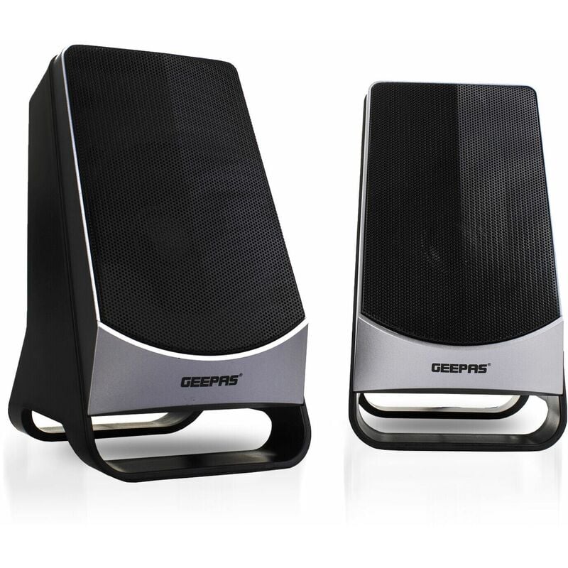 Usb speakers pc laptop portable multimedia sound music desktop tv mac Geepas Black
