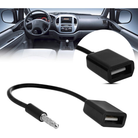 USB-Stecker auf Buchse Kfz-MP3-Adapterkabel mit 3,5-mm-Audioanschluss