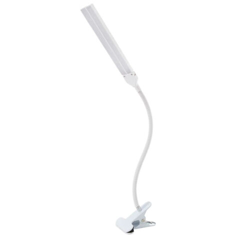 USB-Stehlampe mit Klemmbefestigung, zwei LEDs und Augenschutz für Schüler und Büros, weißes ABS