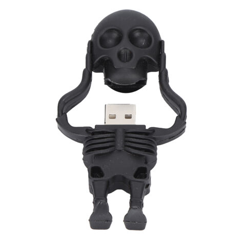 USB-Stick mit schwarzem Totenkopf-Cartoon-Design – 32 GB Highspeed-Flash-Speicher