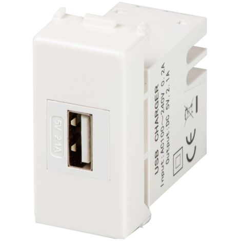 USB-Stromversorgungsbuchse 2,1A Master Mix Serie weiß 21214