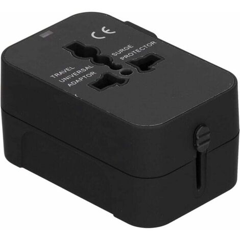 USB Travel Adapter, Smart Portable Power Converter for Home and Travel (Black)