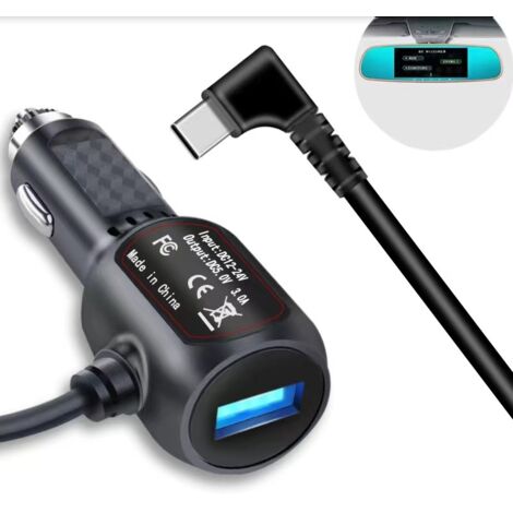 USB Typ-C Power Kabel mit Dual USB Port, Fahrzeug Power Ladekabel für Auto Dash Cam Ladegerät Power Kabel