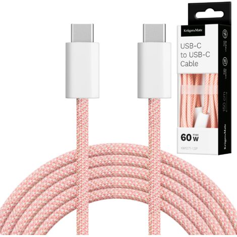 USB Typ-C – USB Typ-C Kabel 60 W 1,5 m Pink Kruger&Matz Basic