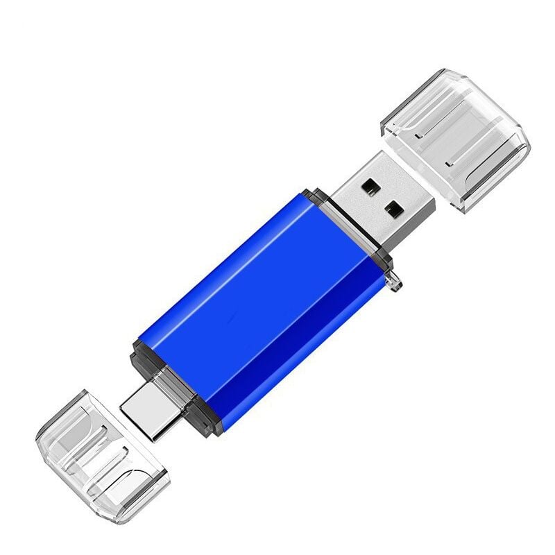 Usb Type C Flash Drive Usb 3.0 128Gb 2 In 1 Memory Stick Otg Flash Drive 64 Giga 3.1 U Disk Keychain High Speed Waterproof Dual Connectivity For
