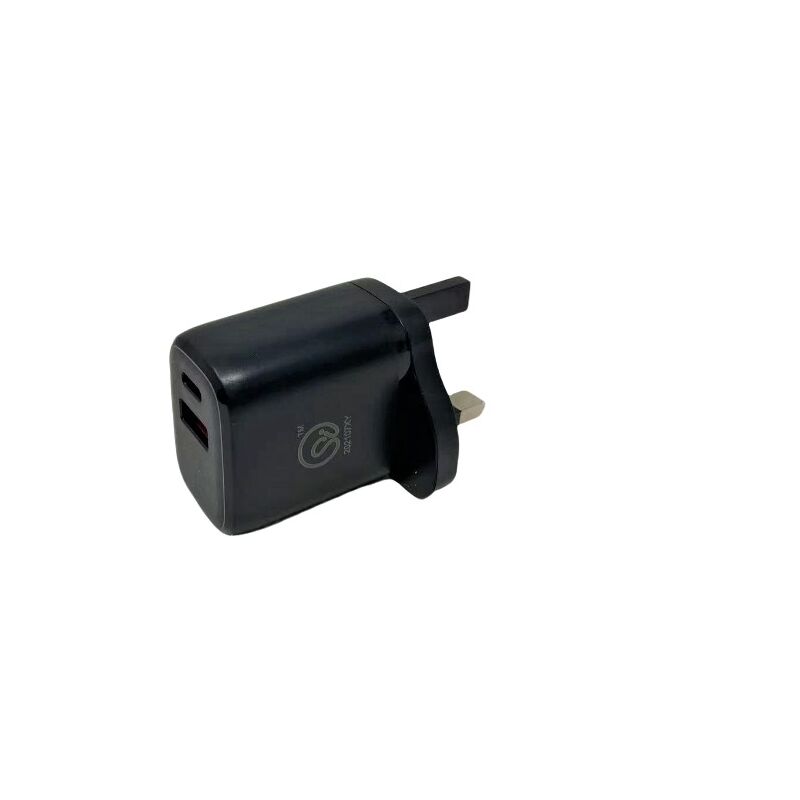 Usb + Type-C Home Plug Charger Black