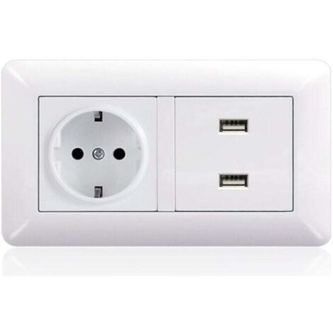 USB-Wandladegerät mit Mehrfachsteckdose, USB-Steckdosenleiste mit 1 AC-Ausgang, 3 USB-Anschlüssen, Netzstecker kompatibel mit iPhone/iPad, ideal für Schlafzimmer, Büro, Zuhause (Weiß, Bogen)