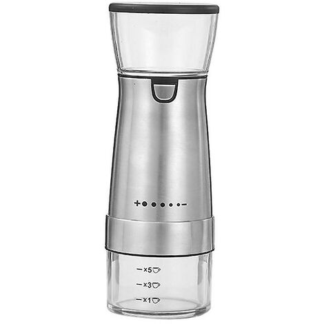USB wiederaufladbare Kaffeemühle elektrische Edelstahl verstellbare Handmühle Kaffeemaschine Cof