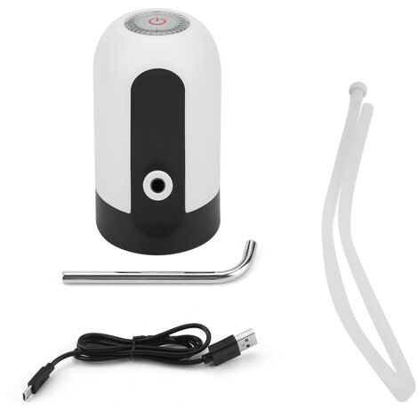 USB-wiederaufladbare Wasserpumpe mit LED, tragbar für Büro und Zuhause (Weiß)