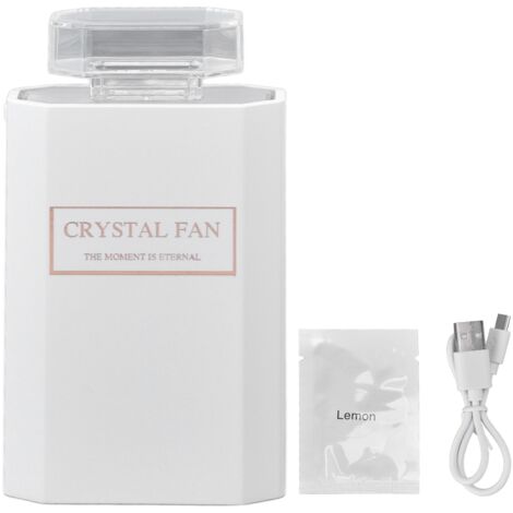 USB-wiederaufladbarer Handventilator – 3 Geschwindigkeitsstufen, 1200-mAh-Akku, einziehbares Design, ideal fürs Büro – Weiß