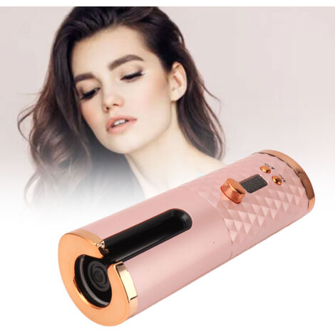 [USB-wiederaufladbarer, kabelloser Lockenstab] [Lockenstab] [Einstellbare Temperatur 150 °C–200 °C] [5000-mAh-Akku mit Digitalanzeige und Powerbank-Funktion]