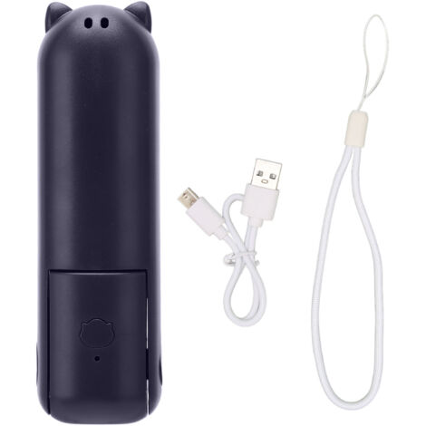 USB-wiederaufladbarer Taschenventilator, 4–5 Stunden Akkulaufzeit, tragbar für Reisen und Outdoor-Aktivitäten – Dunkelblau