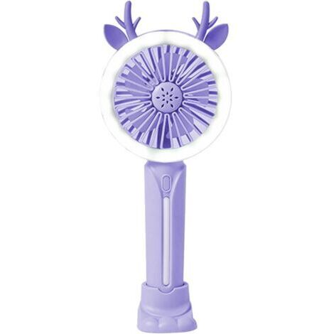 USB Wiederaufladbarer tragbarer Ventilator - Praktisch - Geeignet für Studenten und Büros - Kleiner tragbarer Ventilator, Violett