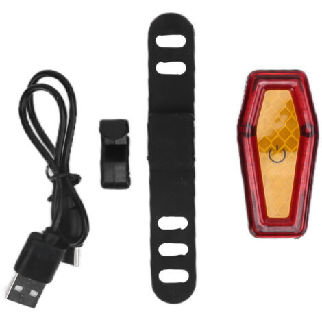 USB-wiederaufladbares Fahrradrücklicht, wasserdichtes Sicherheitslicht für Nachtfahrten