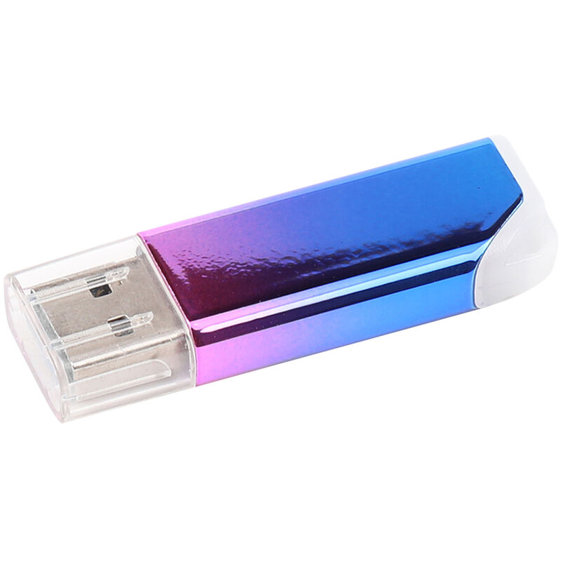 

USB2.0 Disco flash USB Carcasa de metal Luz de respiracion Compatibilidad de alta calidad Resistencia al desgaste A prueba de golpes Purpura y azul