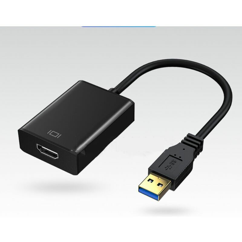 Heguyey - USB3.0 to hdmi Adapter Cable No Driver Black USB3.0 to hdmi, hdmi to USB3.0 Video Adapter Converter