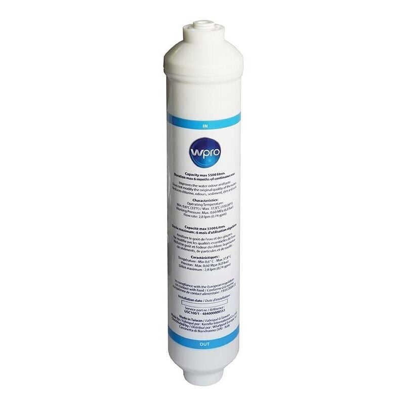 Filtre a eau wpro USC100/1 pour refrigerateur par 2