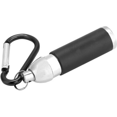 Useful Colorful Portable Aluminum Alloy Mini LED Flashlight Torch Light Keychains(black)