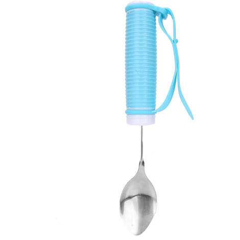 Ustensile de Cuisine Adapté pour Personnes Âgées - Cuillère Anti-Dérapante et Flexible pour Aide à l'Alimentation