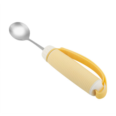 Ustensile de Cuisine Adapté pour Personnes Âgées et Handicapées - Cuillère Ergonomique Rotative et Amovible