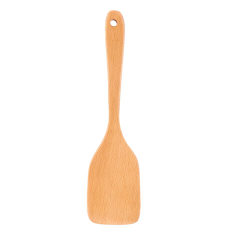 ustensile de cuisine en bois, spatule ajourée à long manche, spatule antiadhésive (30,57,5cm)
