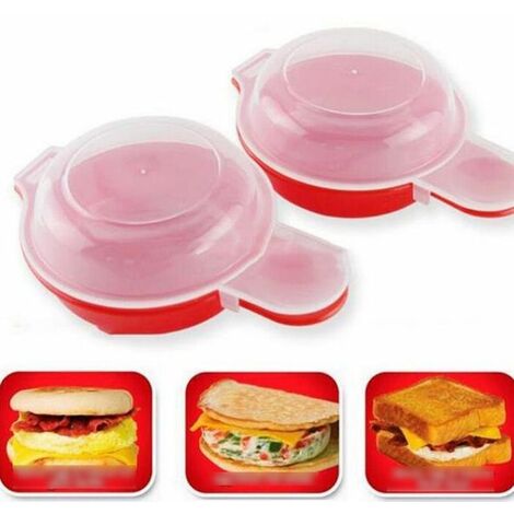 Ustensile de cuisine pour préparer des omelettes, ustensile de cuisine pour cuire des œufs au micro-ondes, ustensile pour préparer des omelettes, presse-Burger manuel, Gadget pour fromage, 2 pièces/en